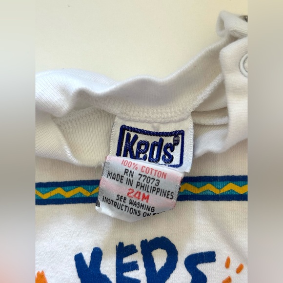 Vintage Keds White Graphic Baby Tee - Picture 5 of 6